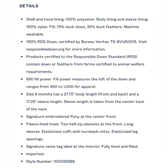 NWT RALPH LAUREN WINTER BUNTING SUIT - Picture 4 of 8